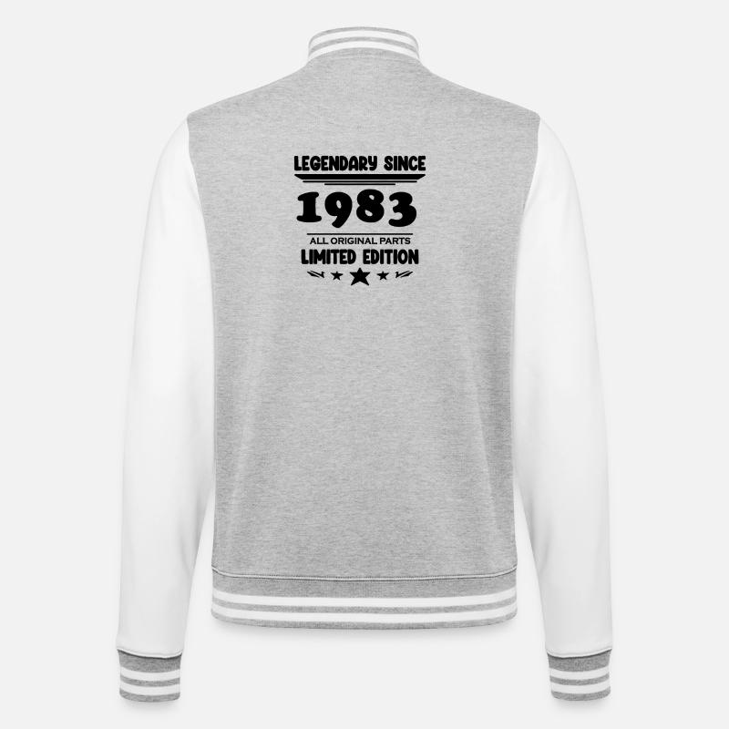 1983 - College Sweat Jacket - heather grey/white