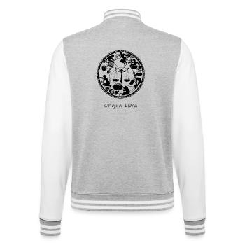 Sternzeichen Waage 001 schwarz - College-Sweatjacke - Grau meliert/Weiß - Hinten - Marisol (170cm)