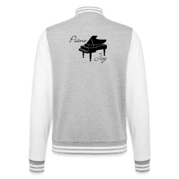 Klavier Freude - College-Sweatjacke - Grau meliert/Weiß - Hinten - Marisol (170cm)