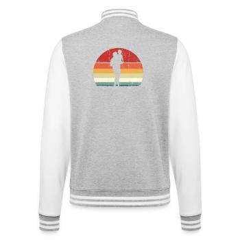 Horizon Silhouette Duo - College Sweat Jacket - heather grey/white - Back - Marisol (170cm)