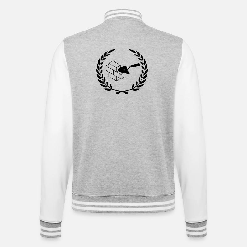 Masonry tools for masonry - College Sweat Jacket - heather grey/white