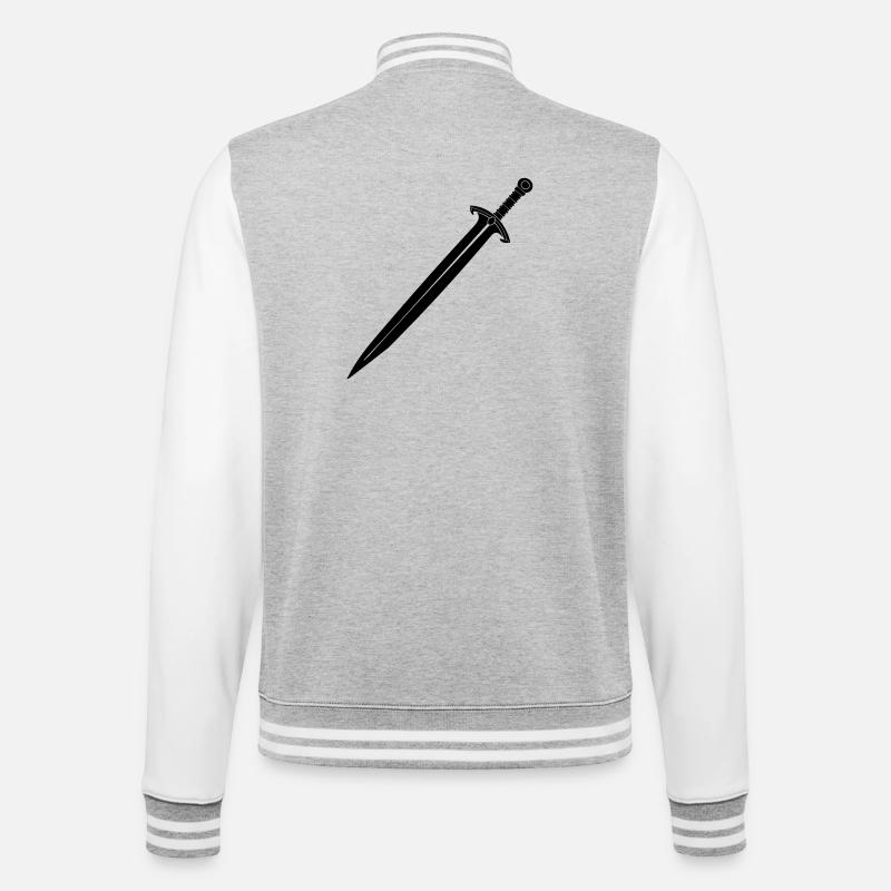 Épée de chevalier - Veste Teddy - gris chiné / blanc