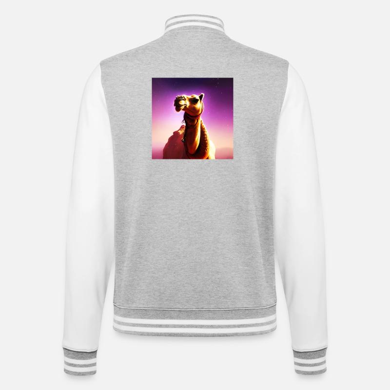 Dromedary Camel - Galaxy Space - Veste Teddy - gris chiné / blanc