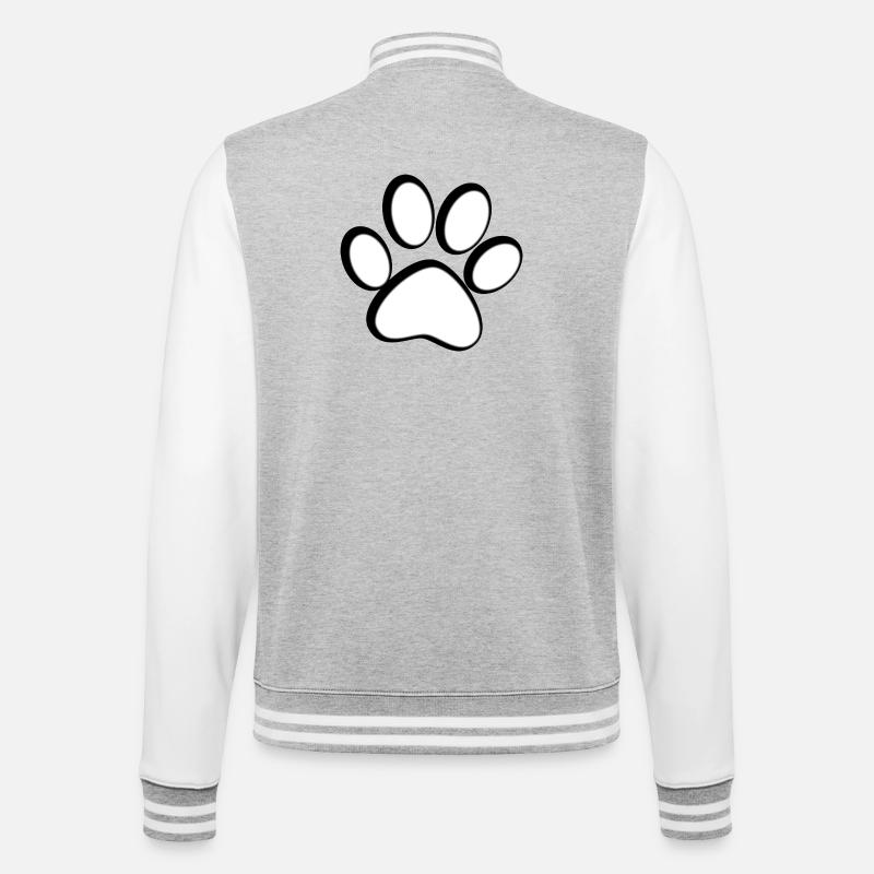 Patte de chat - Veste Teddy - gris chiné / blanc