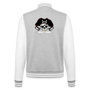 Pirate à la dent d’or - Veste Teddy - gris chiné / blanc - Dos - Marisol (170cm)