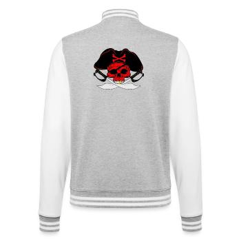 Pirate rouge - Veste Teddy - gris chiné / blanc - Dos - Marisol (170cm)