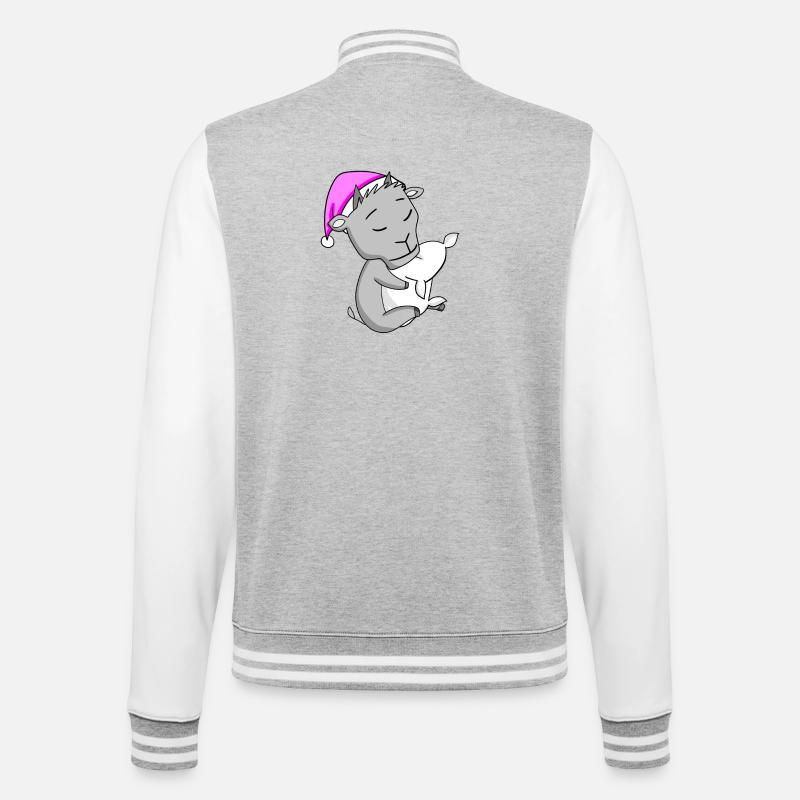 Goat - College Sweat Jacket - heather grey/white