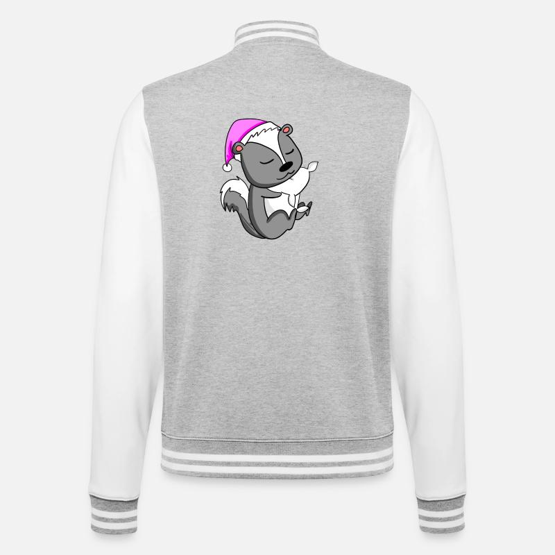 Mouffette - Veste Teddy - gris chiné / blanc