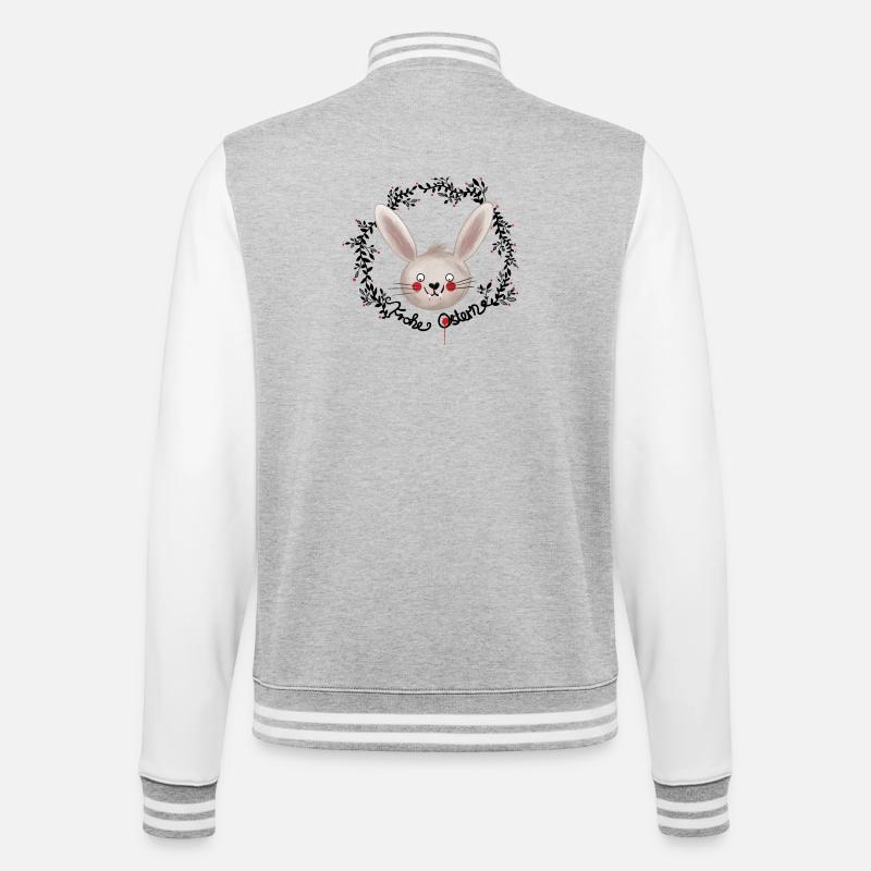 Vampire Easter Happy Easter Illustration - College Sweat Jacket - heather grey/white