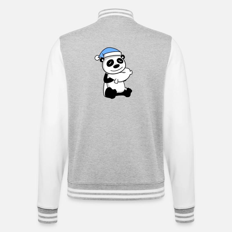 Panda - Veste Teddy - gris chiné / blanc