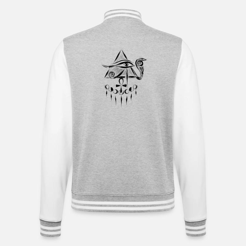 Oeil d’Horus Œil d’Horus - Veste Teddy - gris chiné / blanc