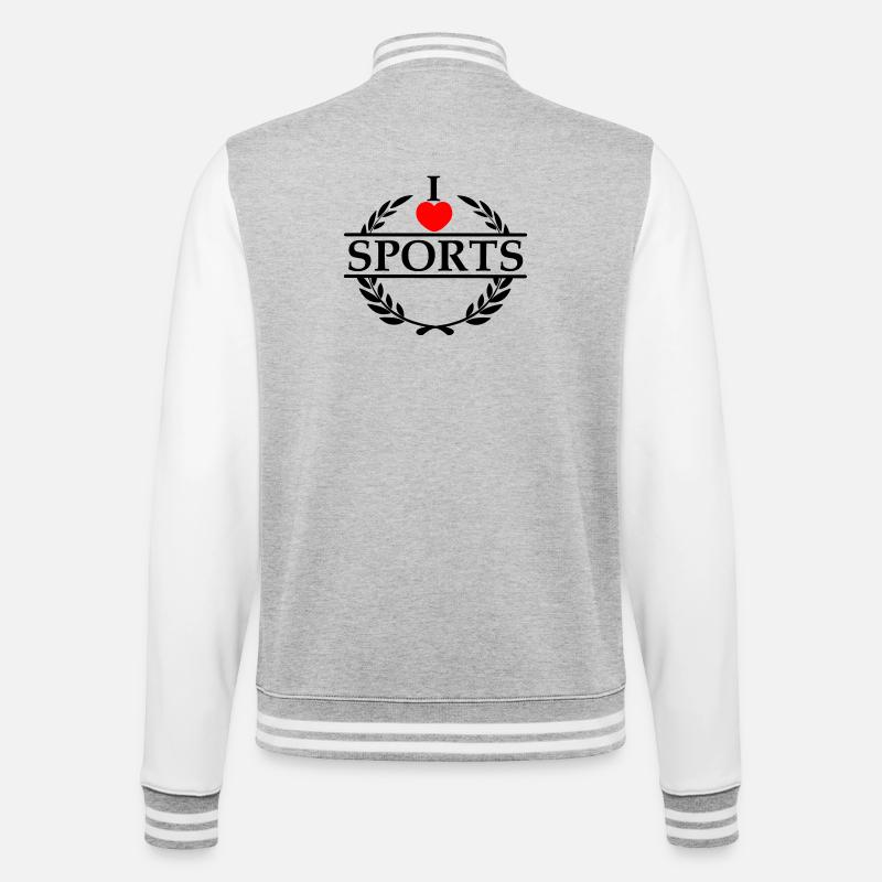Je t’aime cœur 012 - Veste Teddy - gris chiné / blanc