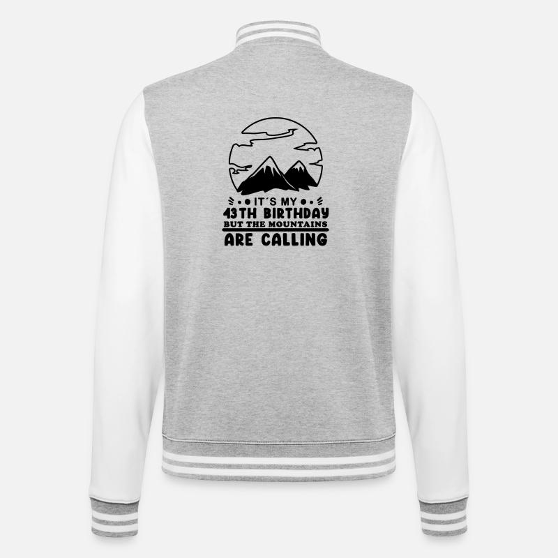 43e anniversaire cadeau 43 ans - Veste Teddy - gris chiné / blanc