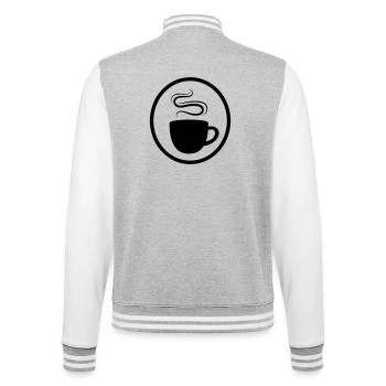 Coffee cup - College Sweat Jacket - heather grey/white - Back - Marisol (170cm)