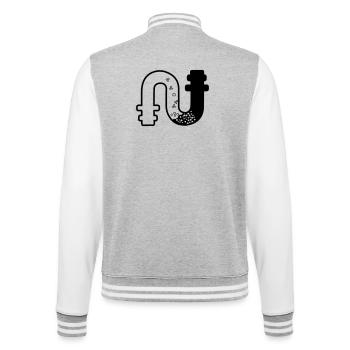 Transparent clogged sewage pipe gooseneck - College Sweat Jacket - heather grey/white - Back - Marisol (170cm)