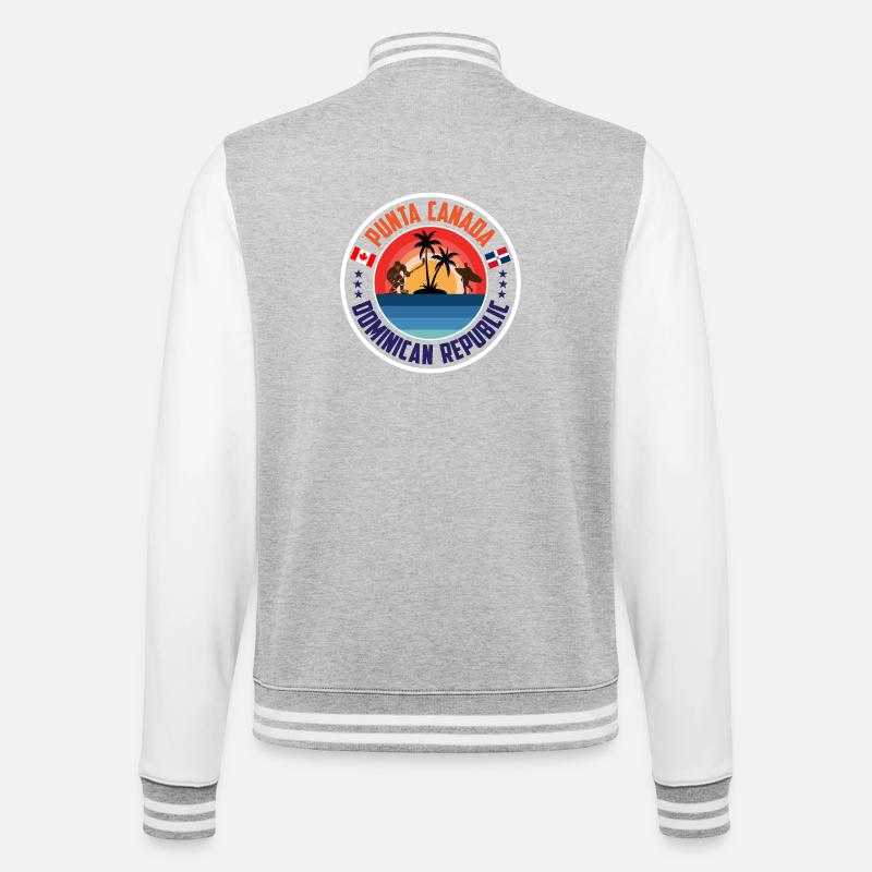 Design Update 1 Orange Blue - College-Sweatjacke - Grau meliert/Weiß