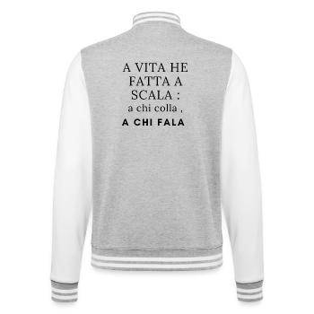 A Vita he fatta a scala : a chi colla , a chi fala - Veste Teddy - gris chiné / blanc - Dos - Marisol (170cm)
