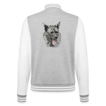 Berger Picard - Veste Teddy - gris chiné / blanc - Dos - Marisol (170cm)