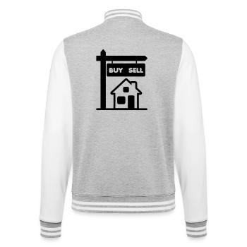 Acheter vente logo courtier - Veste Teddy - gris chiné / blanc - Dos - Marisol (170cm)