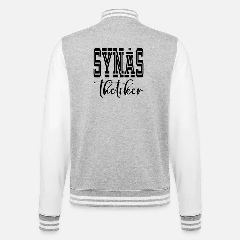 Synästhetiker - College-Sweatjacke - Grau meliert/Weiß
