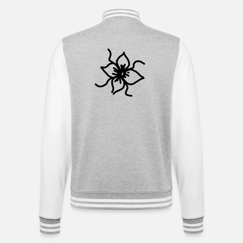 Fleurs de fleurs - Veste Teddy - gris chiné / blanc
