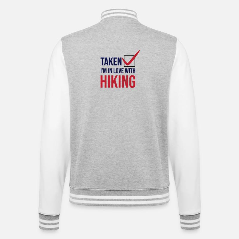Wanderwege Klettern Wandern Wanderer Statement - College-Sweatjacke - Grau meliert/Weiß