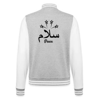 Arab peace with stars - College Sweat Jacket - heather grey/white - Back - Marisol (170cm)