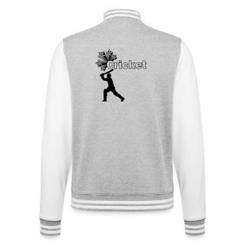 Star-Cricketspieler - College-Sweatjacke - Grau meliert/Weiß - Hinten - Marisol (170cm)