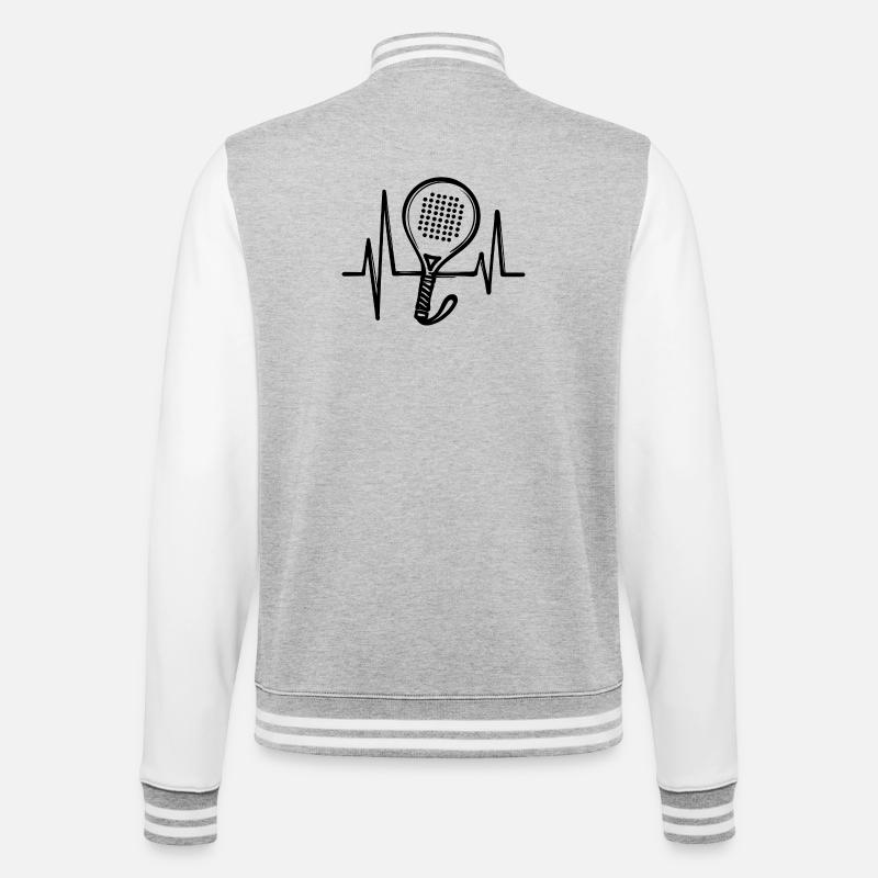 Racket Sport Training Padel Padel - College Sweat Jacket - heather grey/white
