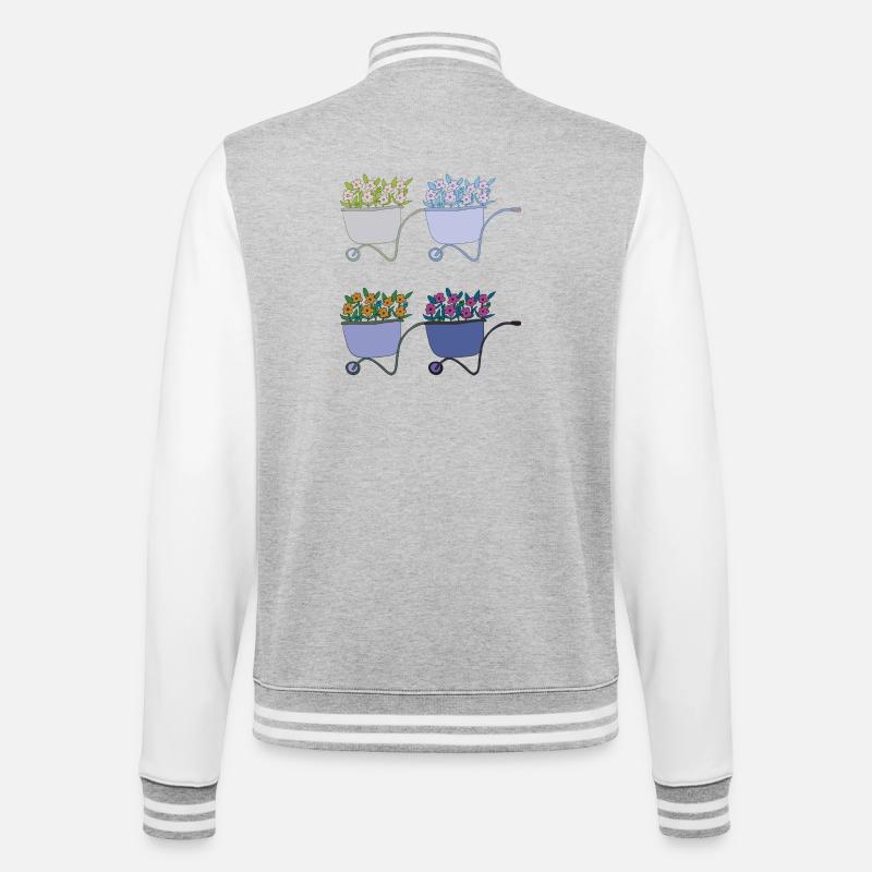 Wheelbarrows 4-fold - College Sweat Jacket - heather grey/white