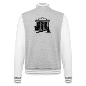 Logo du tribunal, du juge ou de l’avocat - Veste Teddy - gris chiné / blanc - Dos - Marisol (170cm)