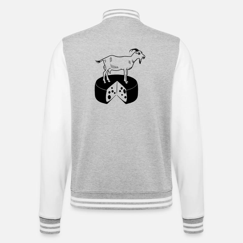 Chèvre sur fromage - Veste Teddy - gris chiné / blanc