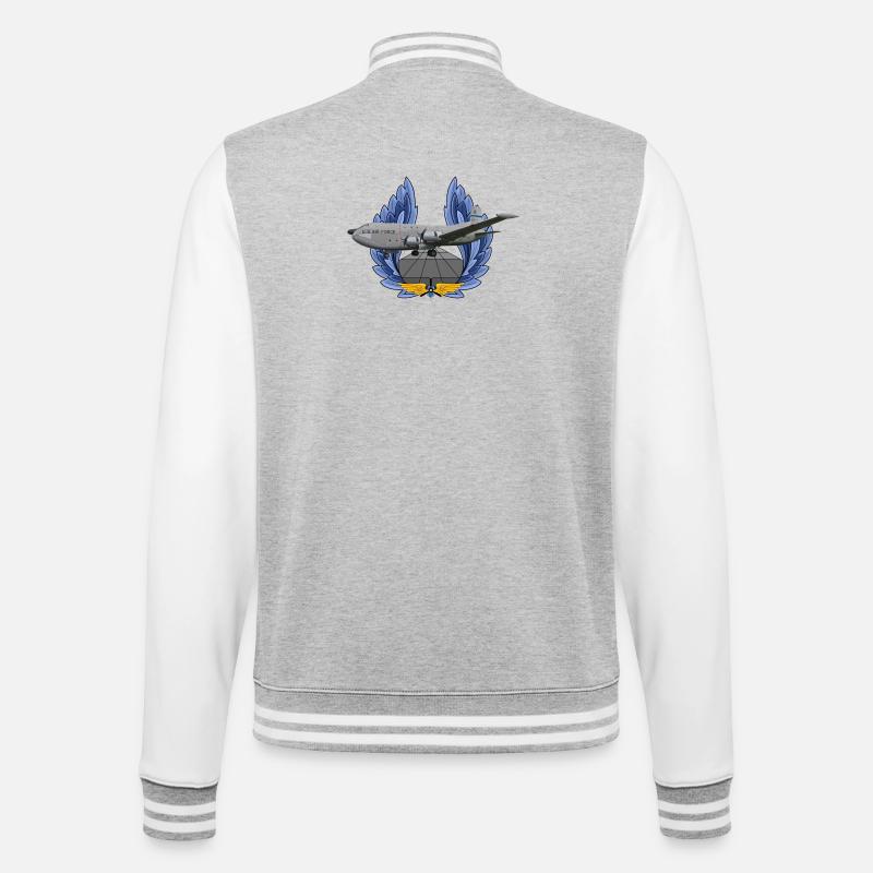 C-124 Globemaster II - College Sweat Jacket - heather grey/white