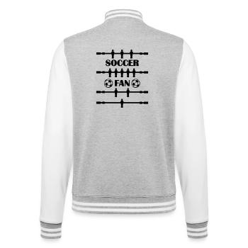 SOCCER FAN Tischfußball - College-Sweatjacke - Grau meliert/Weiß - Hinten - Marisol (170cm)