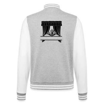 Vorhänge Theaterstar mit Namensleiste - College-Sweatjacke - Grau meliert/Weiß - Hinten - Marisol (170cm)