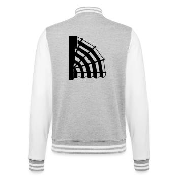 Marquis awnings - College Sweat Jacket - heather grey/white - Back - Marisol (170cm)
