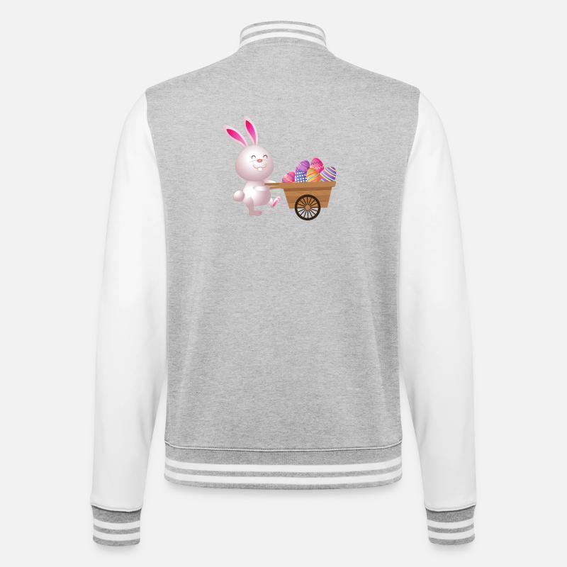 Easter, Easter, Easter - College Sweat Jacket - heather grey/white