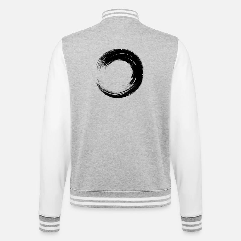 Cercles - Veste Teddy - gris chiné / blanc