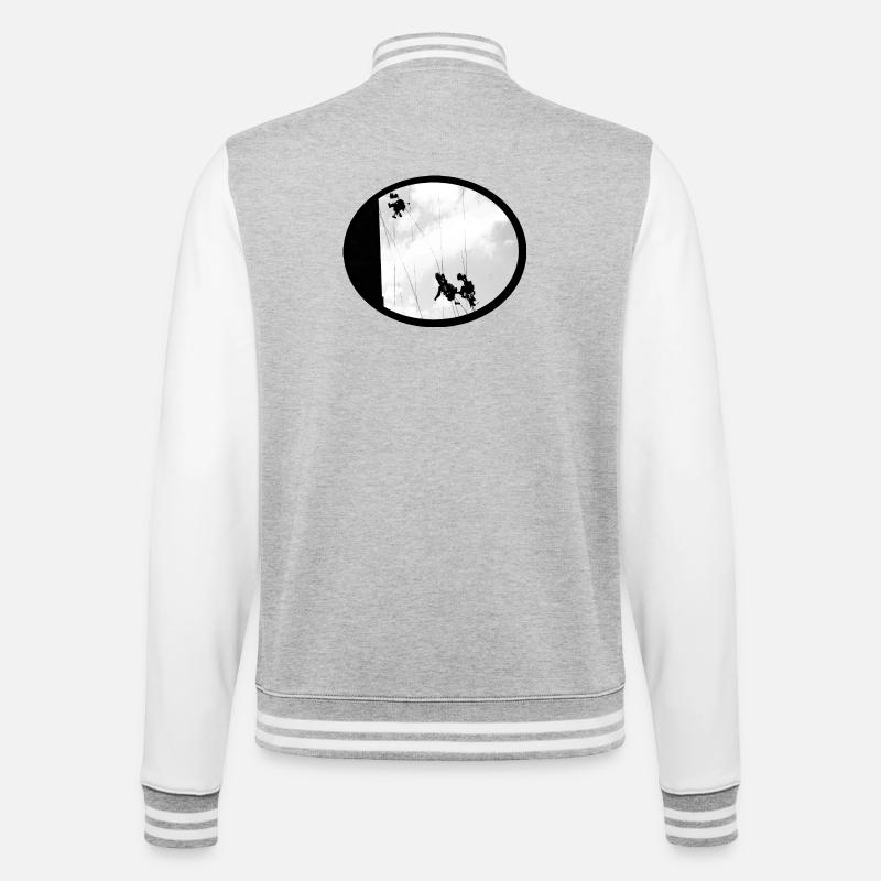 Construction worker - College Sweat Jacket - heather grey/white