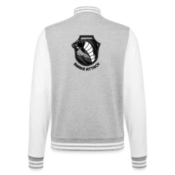 SNAKE ATTACK - College Sweat Jacket - heather grey/white - Back - Marisol (170cm)