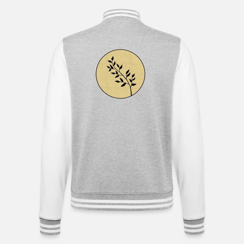 Branche - Veste Teddy - gris chiné / blanc