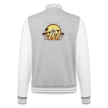 Music Festival Music Festival - College Sweat Jacket - heather grey/white - Back - Marisol (170cm)