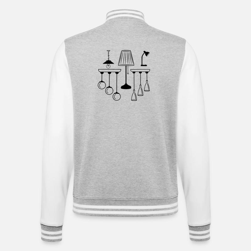 Collection de lampes et d’éclairage - Veste Teddy - gris chiné / blanc