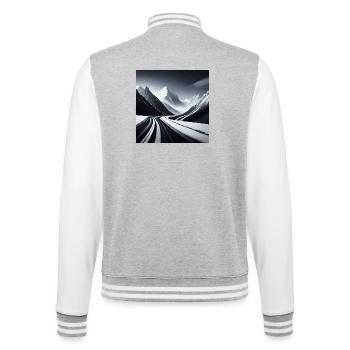 Winter - College Sweat Jacket - heather grey/white - Back - Marisol (170cm)