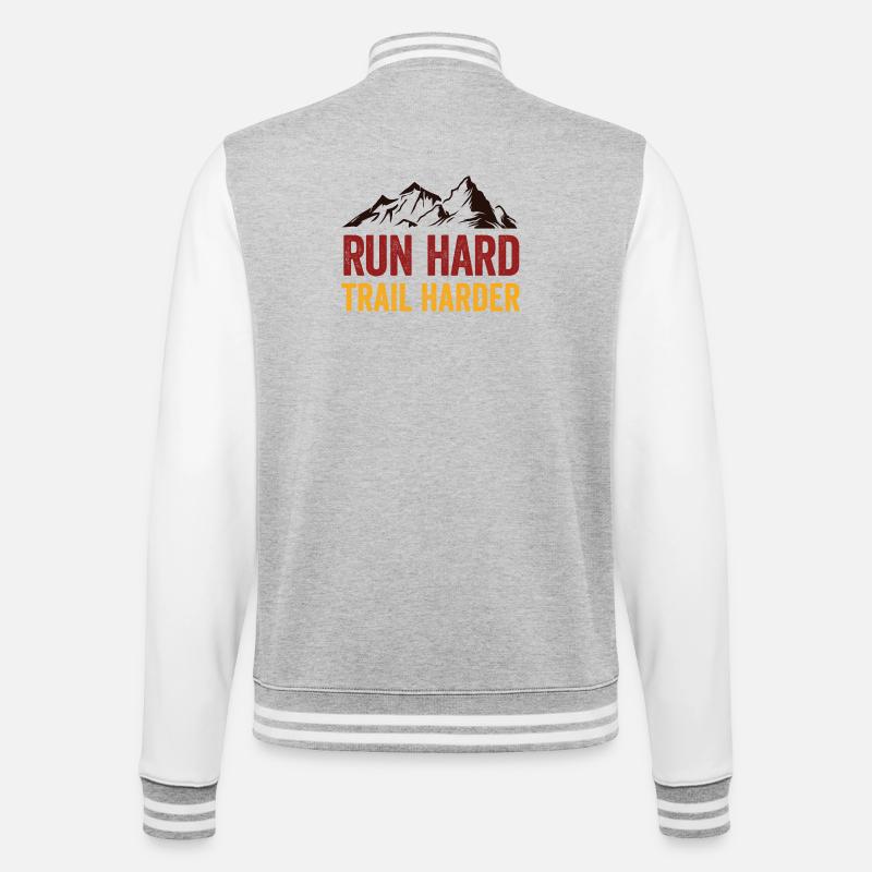 Courez fort. Trail plus difficile. - Veste Teddy - gris chiné / blanc