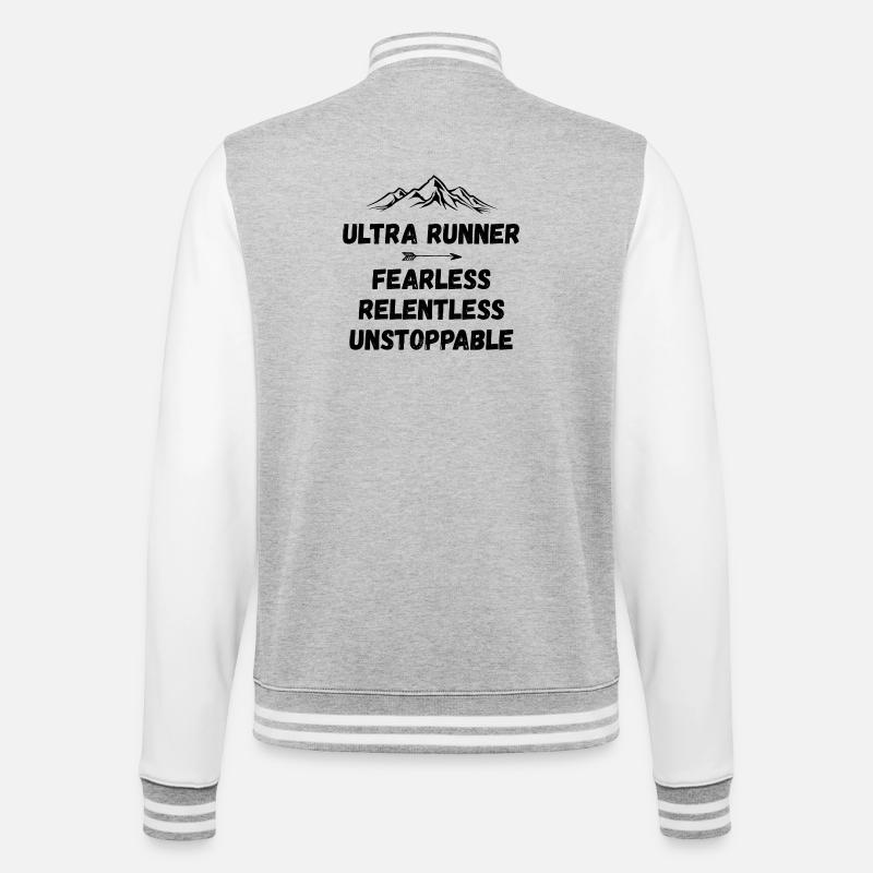 Ultra Runner - Intrépide. Implacable. Imparable. - Veste Teddy - gris chiné / blanc