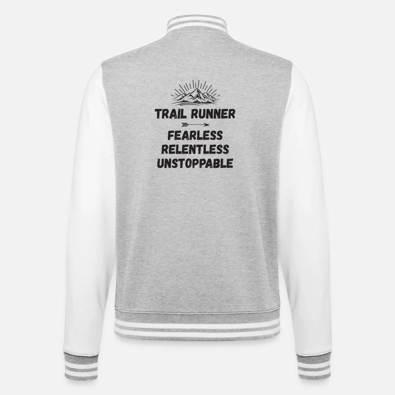 Trail Runner - Intrépide. Implacable. Imparable. - Veste Teddy - gris chiné / blanc