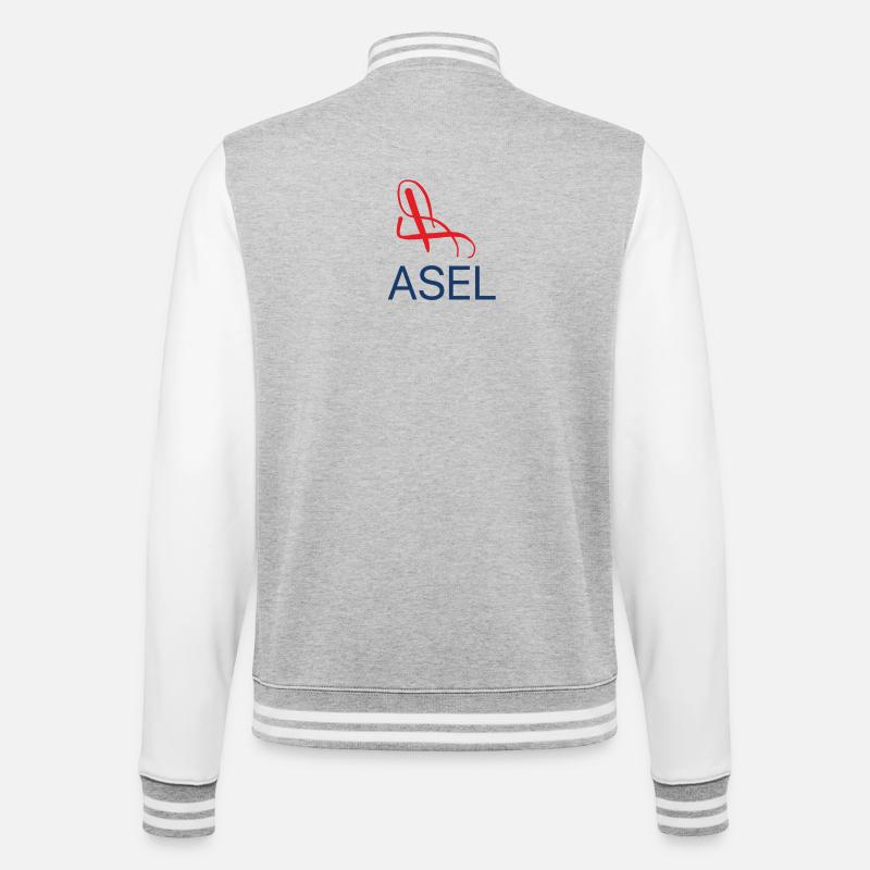 Basel T-Shirt Basel Pullover - College-Sweatjacke - Grau meliert/Weiß