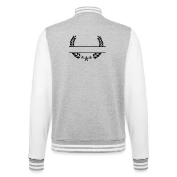 Lorbeerkranz unter drei Sternen - College-Sweatjacke - Grau meliert/Weiß - Hinten - Marisol (170cm)