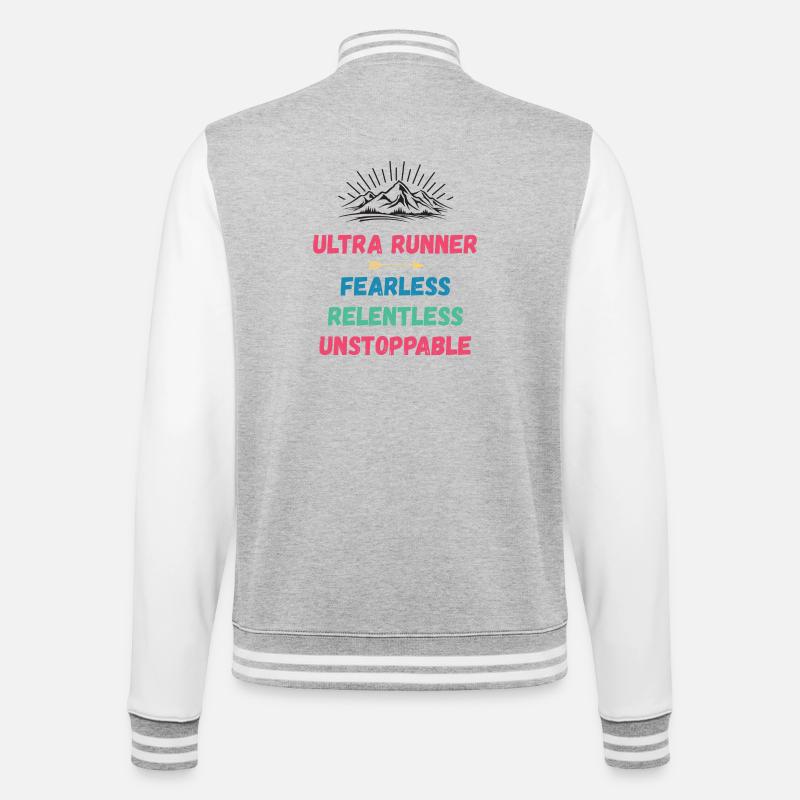 Ultra Runner - Intrépide. Implacable. Imparable. - Veste Teddy - gris chiné / blanc